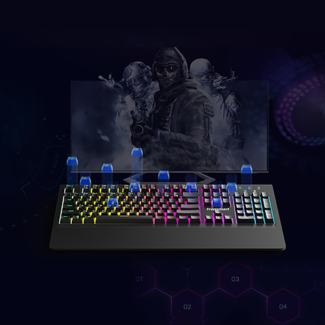 单芯片RGB幻彩发光磁轴键盘