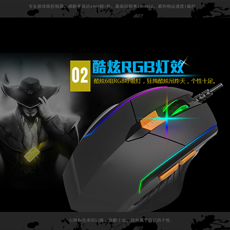 幻彩游戏鼠标--VS09M16A